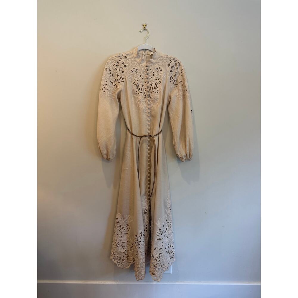 Zimmermann Multi Broderie Anglaise Linen Midi Dress Cream
Excellent - Picture 3 of 5